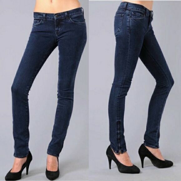 J Brand The Deal Skinny Leg Jeans 27 Side Zip - Picture 1 of 8